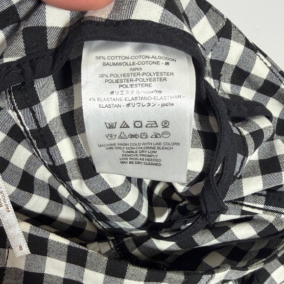 Free People Black and White Checkered Women's Skirt 8 - Picture 4 of 8